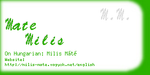 mate milis business card