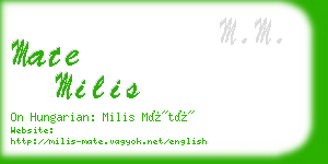 mate milis business card